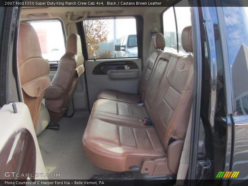 Black / Castano Brown Leather 2007 Ford F350 Super Duty King Ranch Crew Cab 4x4
