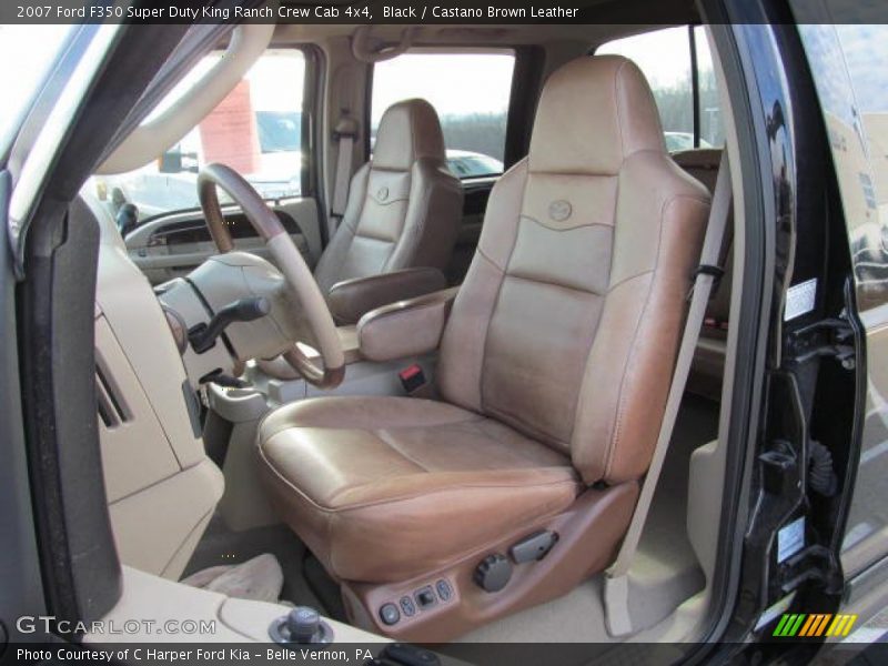 Black / Castano Brown Leather 2007 Ford F350 Super Duty King Ranch Crew Cab 4x4