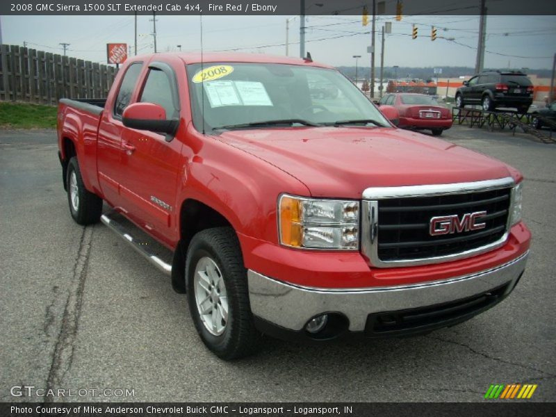 Fire Red / Ebony 2008 GMC Sierra 1500 SLT Extended Cab 4x4