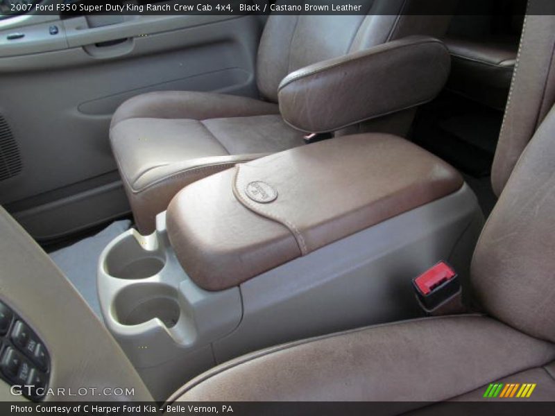 Black / Castano Brown Leather 2007 Ford F350 Super Duty King Ranch Crew Cab 4x4
