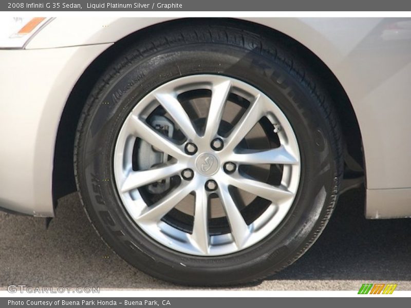 Liquid Platinum Silver / Graphite 2008 Infiniti G 35 Sedan