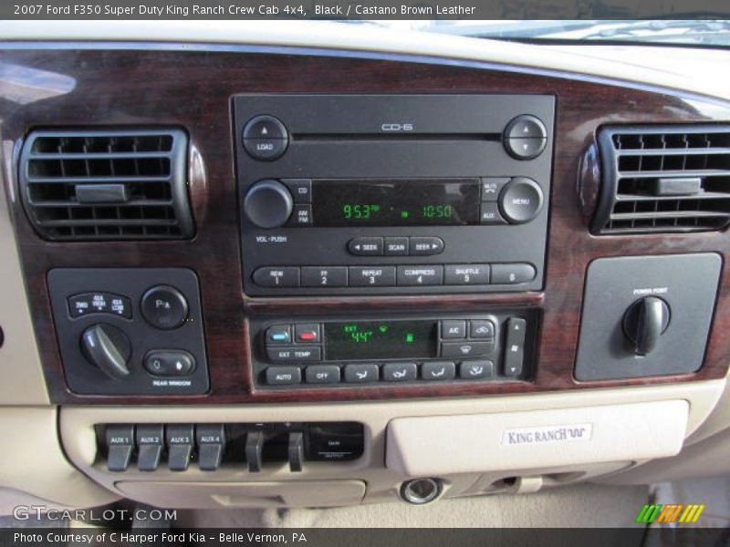 Black / Castano Brown Leather 2007 Ford F350 Super Duty King Ranch Crew Cab 4x4