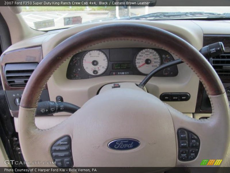 Black / Castano Brown Leather 2007 Ford F350 Super Duty King Ranch Crew Cab 4x4