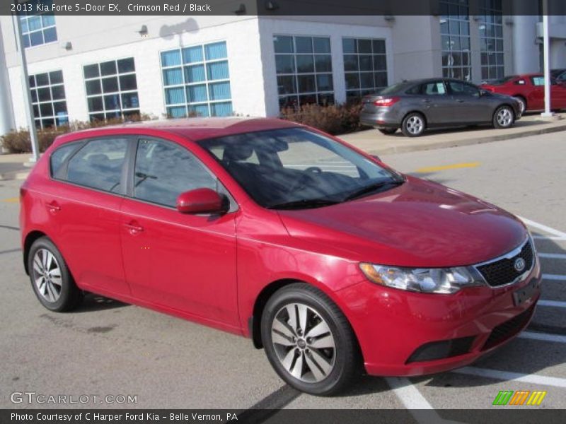 Crimson Red / Black 2013 Kia Forte 5-Door EX