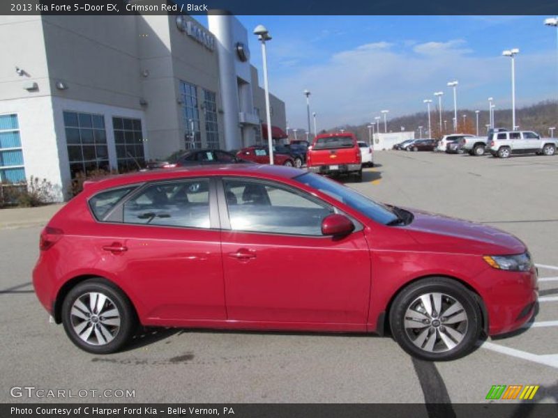 Crimson Red / Black 2013 Kia Forte 5-Door EX