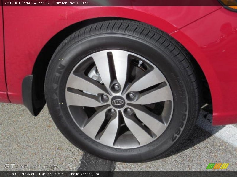Crimson Red / Black 2013 Kia Forte 5-Door EX