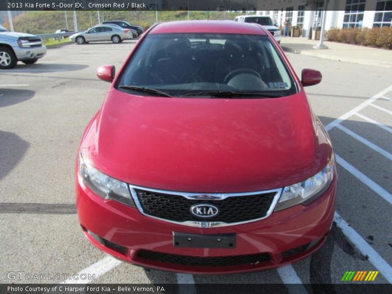 Crimson Red / Black 2013 Kia Forte 5-Door EX