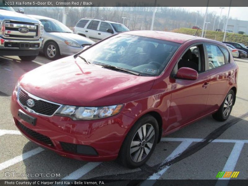 Crimson Red / Black 2013 Kia Forte 5-Door EX