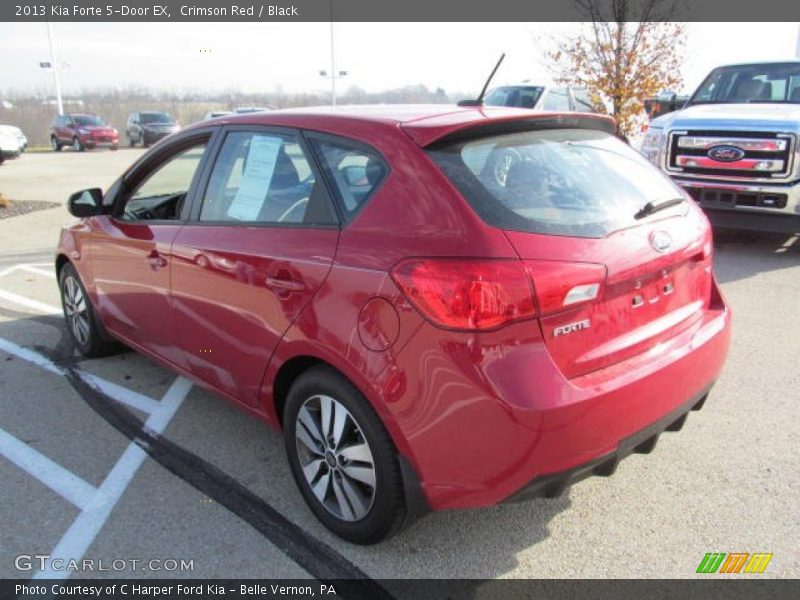 Crimson Red / Black 2013 Kia Forte 5-Door EX