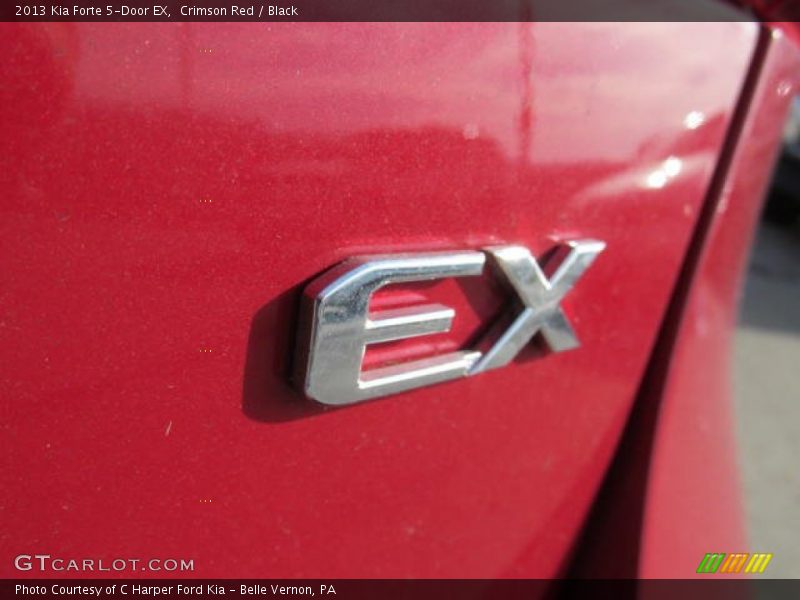 Crimson Red / Black 2013 Kia Forte 5-Door EX