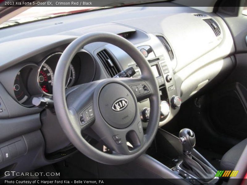 Crimson Red / Black 2013 Kia Forte 5-Door EX