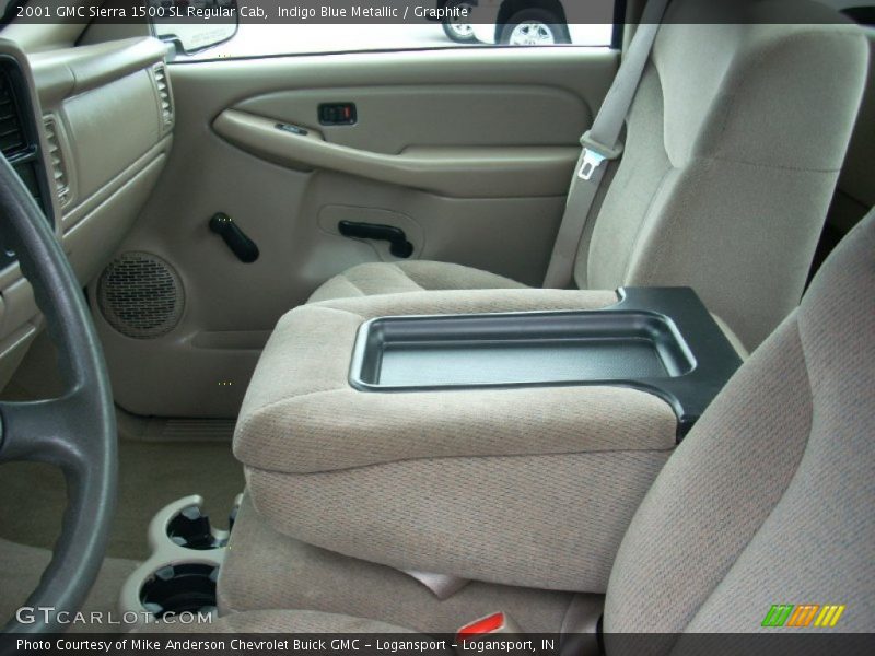 Indigo Blue Metallic / Graphite 2001 GMC Sierra 1500 SL Regular Cab
