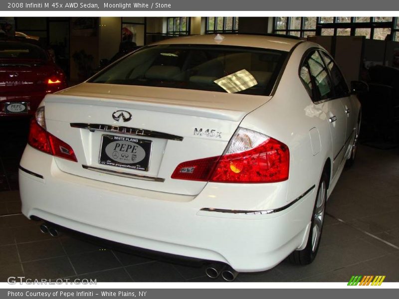 Moonlight White / Stone 2008 Infiniti M 45x AWD Sedan
