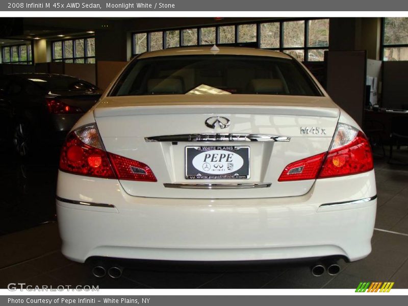 Moonlight White / Stone 2008 Infiniti M 45x AWD Sedan