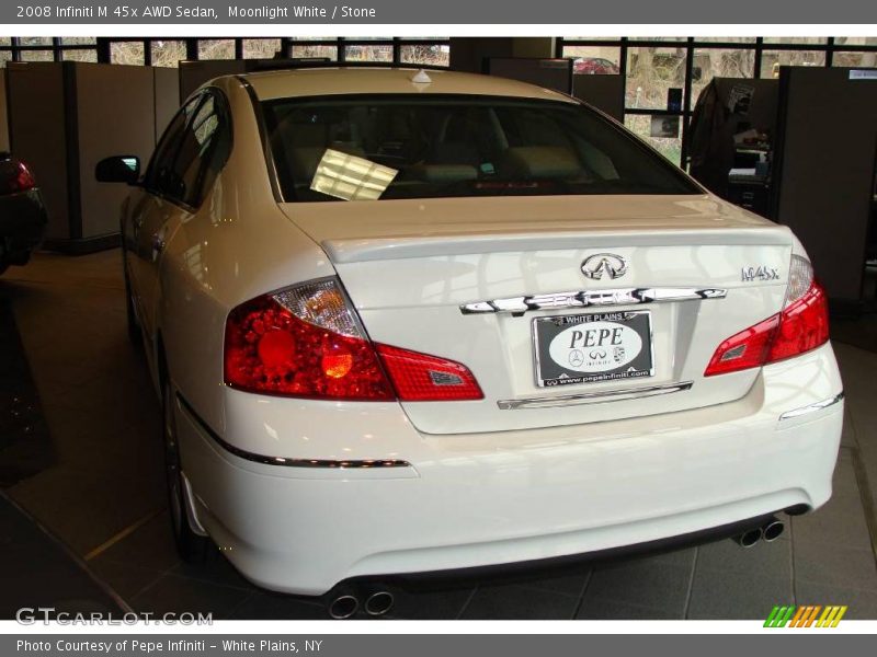 Moonlight White / Stone 2008 Infiniti M 45x AWD Sedan