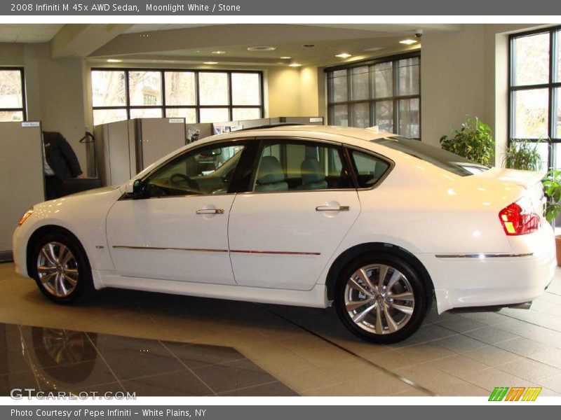 Moonlight White / Stone 2008 Infiniti M 45x AWD Sedan