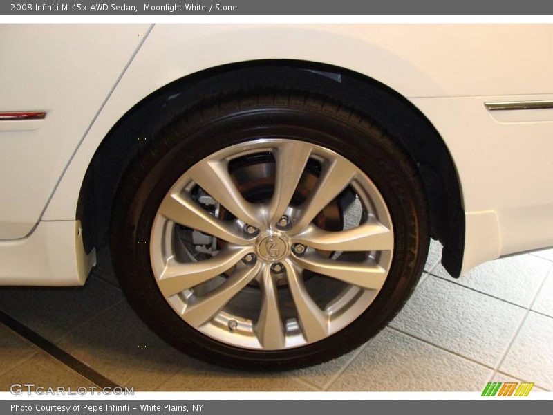 Moonlight White / Stone 2008 Infiniti M 45x AWD Sedan