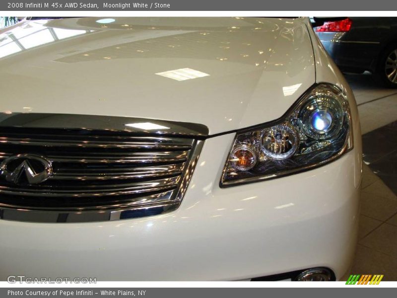 Moonlight White / Stone 2008 Infiniti M 45x AWD Sedan