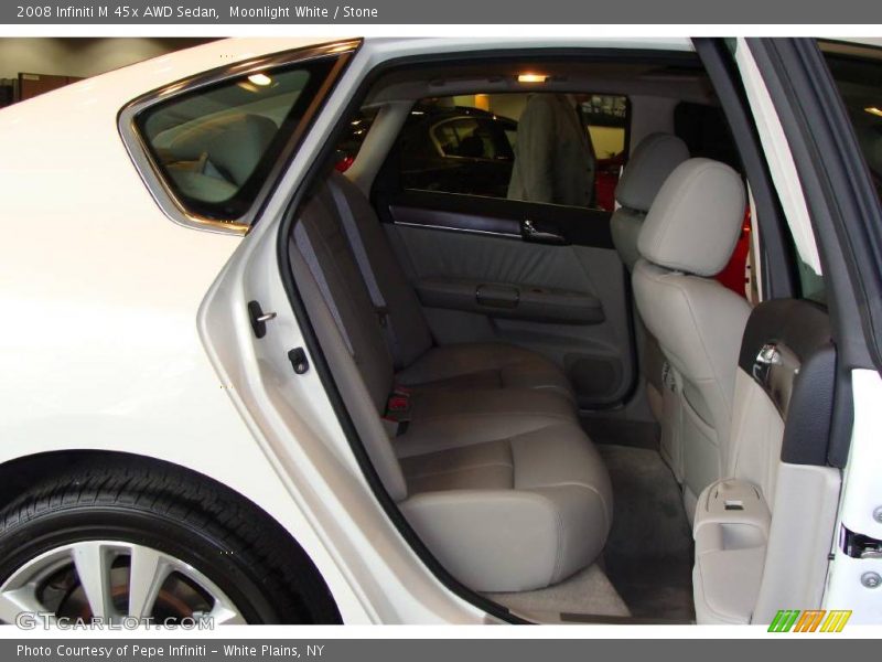 Moonlight White / Stone 2008 Infiniti M 45x AWD Sedan
