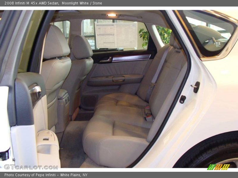 Moonlight White / Stone 2008 Infiniti M 45x AWD Sedan