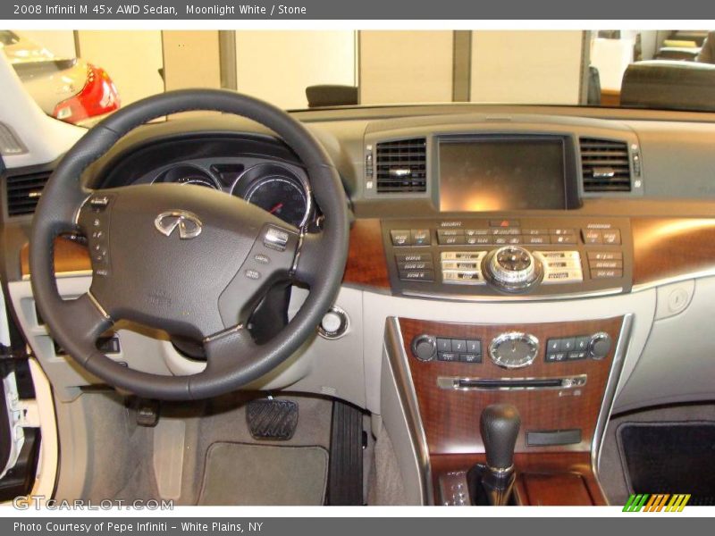 Moonlight White / Stone 2008 Infiniti M 45x AWD Sedan