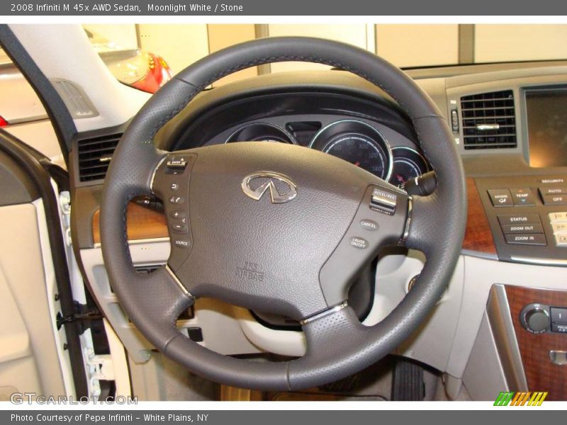 Moonlight White / Stone 2008 Infiniti M 45x AWD Sedan