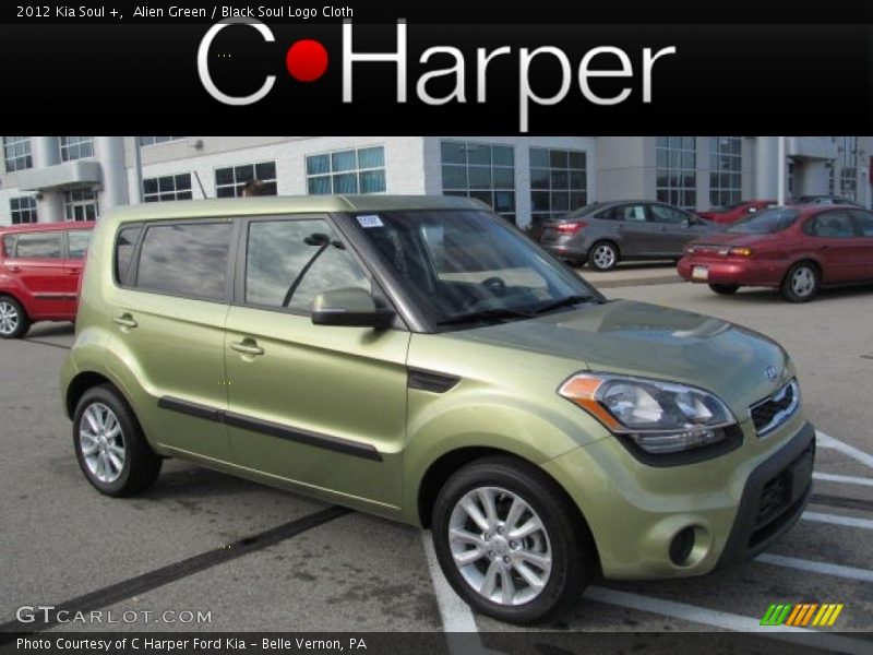 Alien Green / Black Soul Logo Cloth 2012 Kia Soul +