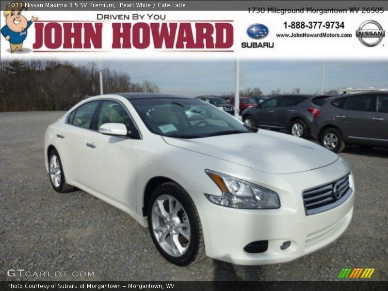 Pearl White / Cafe Latte 2013 Nissan Maxima 3.5 SV Premium