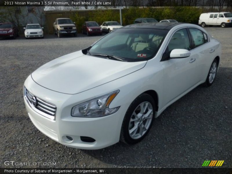 Pearl White / Cafe Latte 2013 Nissan Maxima 3.5 SV Premium