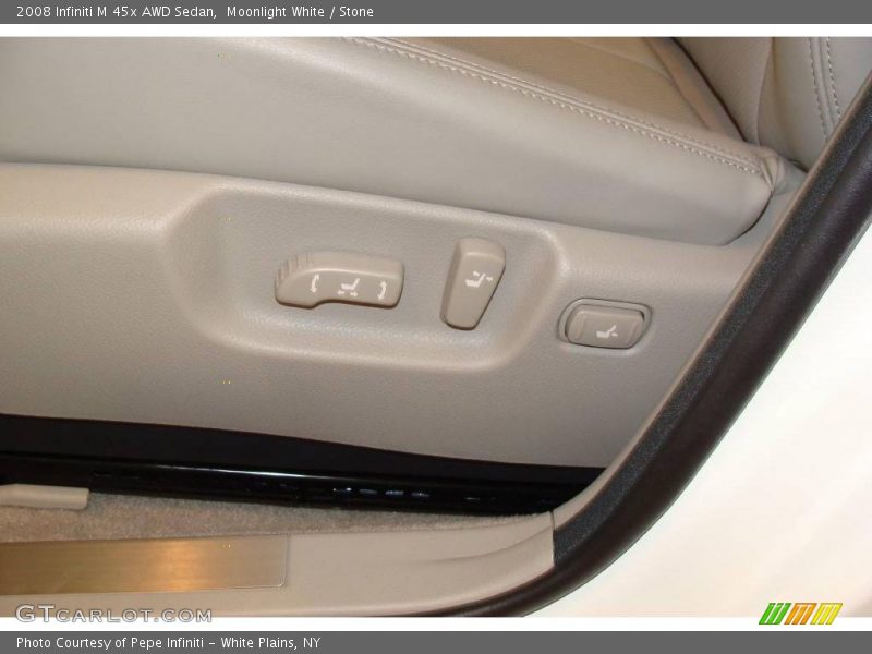 Moonlight White / Stone 2008 Infiniti M 45x AWD Sedan