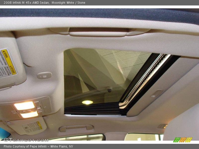 Moonlight White / Stone 2008 Infiniti M 45x AWD Sedan