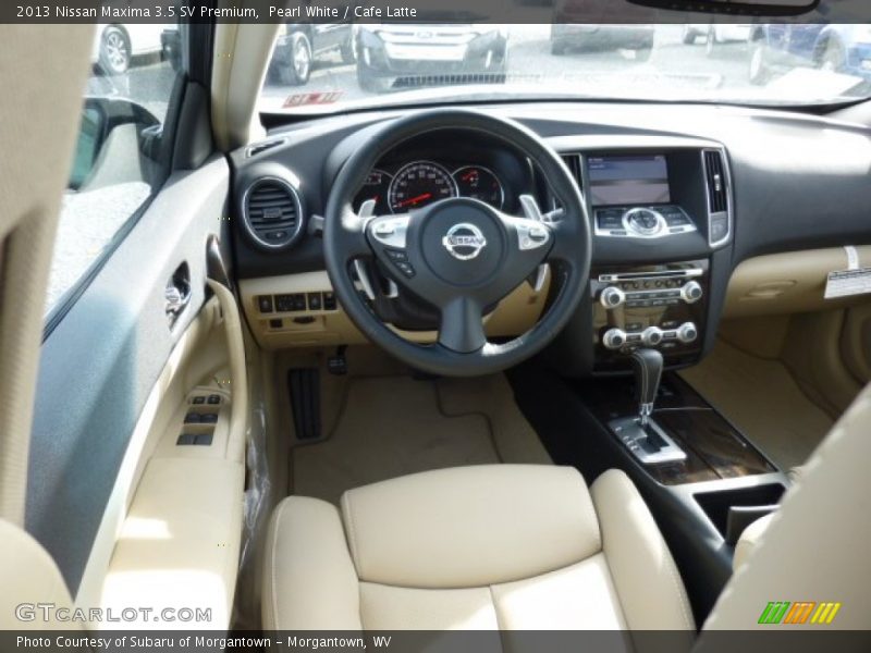 Pearl White / Cafe Latte 2013 Nissan Maxima 3.5 SV Premium