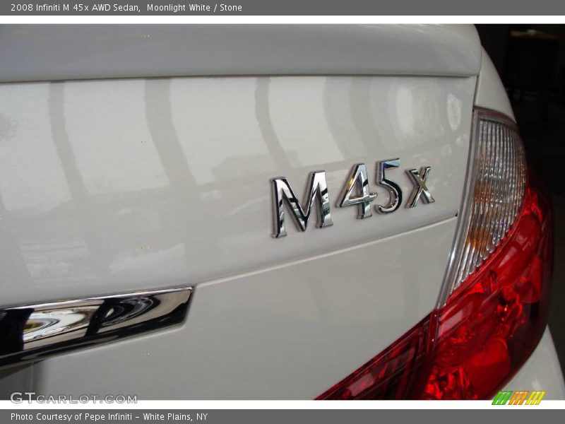 Moonlight White / Stone 2008 Infiniti M 45x AWD Sedan