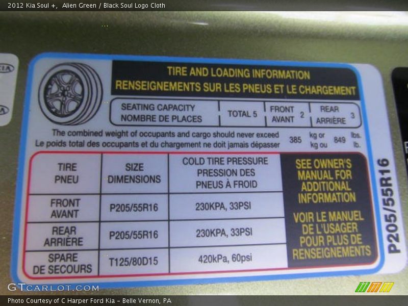 Alien Green / Black Soul Logo Cloth 2012 Kia Soul +