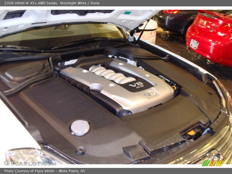 Moonlight White / Stone 2008 Infiniti M 45x AWD Sedan