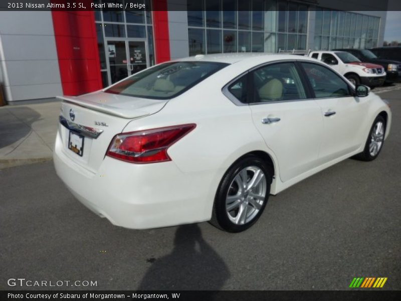 Pearl White / Beige 2013 Nissan Altima 3.5 SL