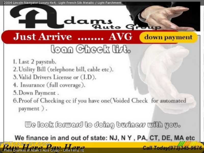 Light French Silk Metallic / Light Parchment 2004 Lincoln Navigator Luxury 4x4