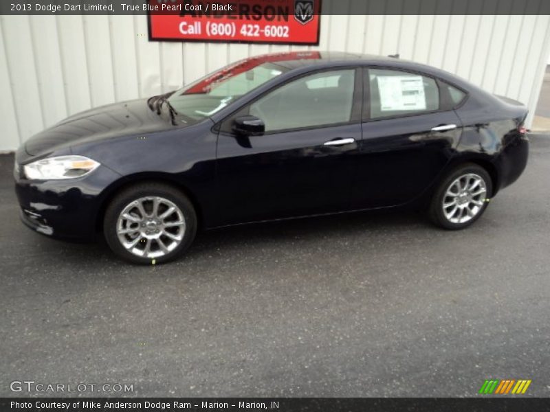 True Blue Pearl Coat / Black 2013 Dodge Dart Limited