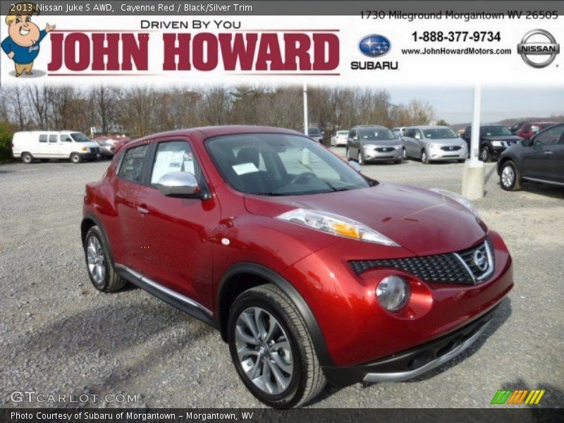 Cayenne Red / Black/Silver Trim 2013 Nissan Juke S AWD