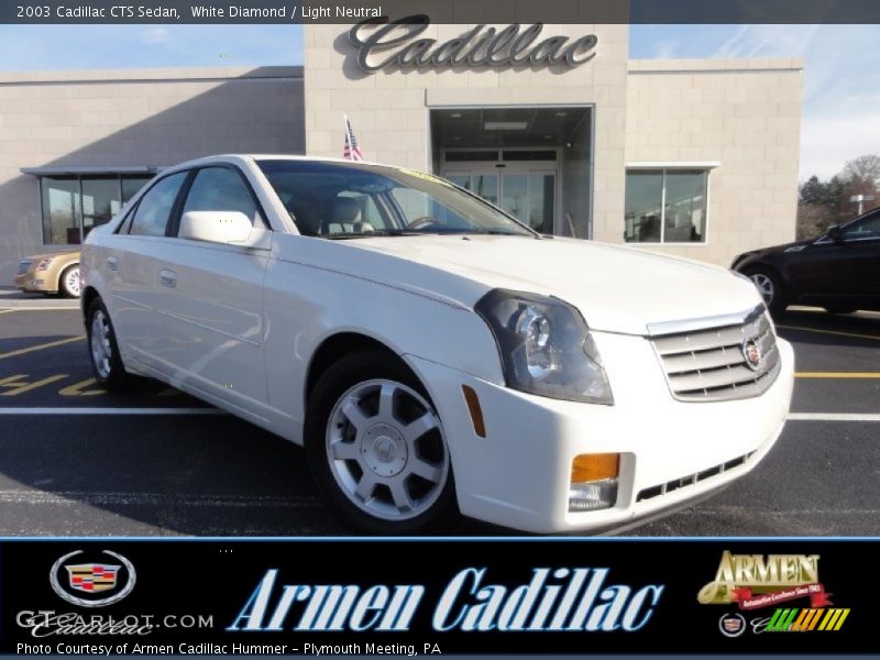 White Diamond / Light Neutral 2003 Cadillac CTS Sedan