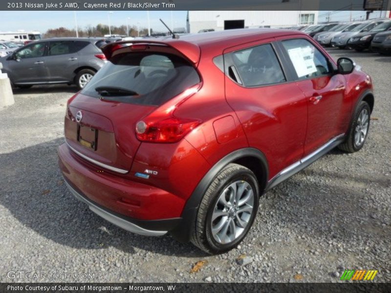 Cayenne Red / Black/Silver Trim 2013 Nissan Juke S AWD