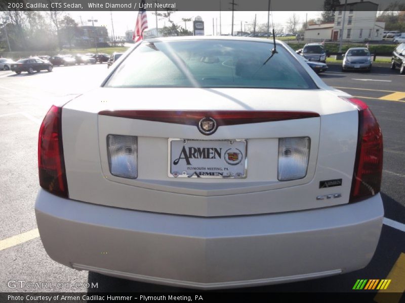 White Diamond / Light Neutral 2003 Cadillac CTS Sedan