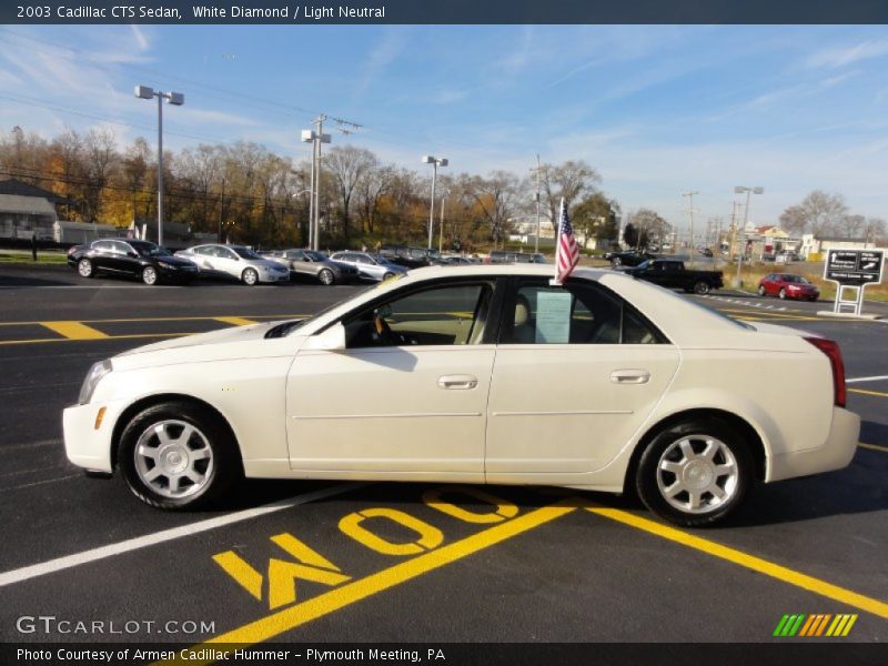 White Diamond / Light Neutral 2003 Cadillac CTS Sedan