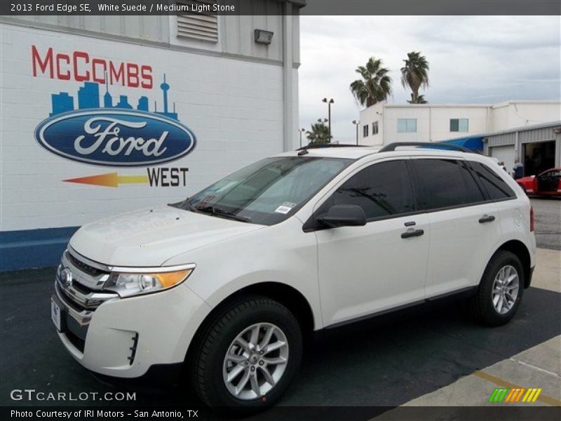 White Suede / Medium Light Stone 2013 Ford Edge SE