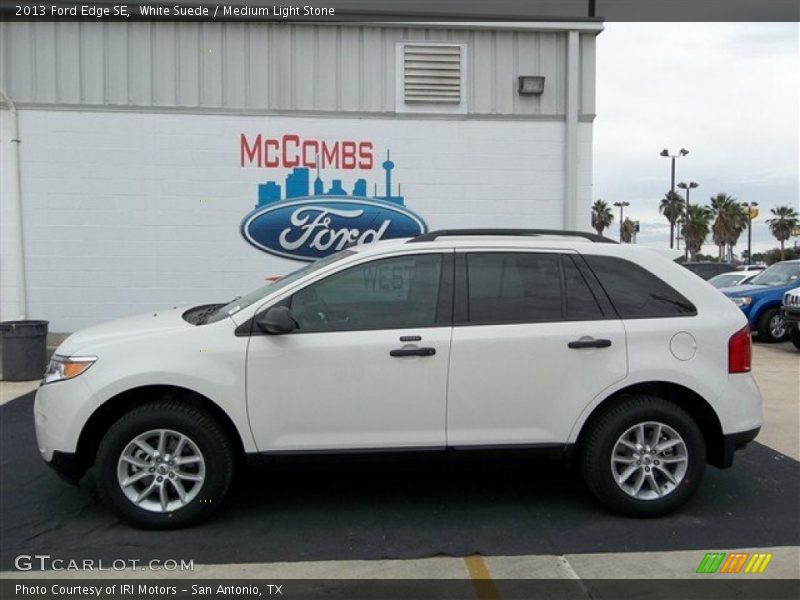 White Suede / Medium Light Stone 2013 Ford Edge SE