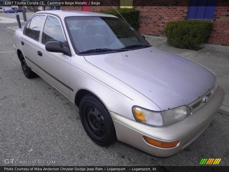 Cashmere Beige Metallic / Beige 1997 Toyota Corolla CE