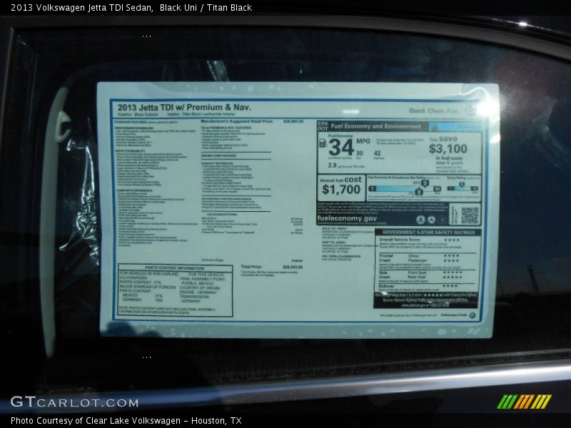 Black Uni / Titan Black 2013 Volkswagen Jetta TDI Sedan