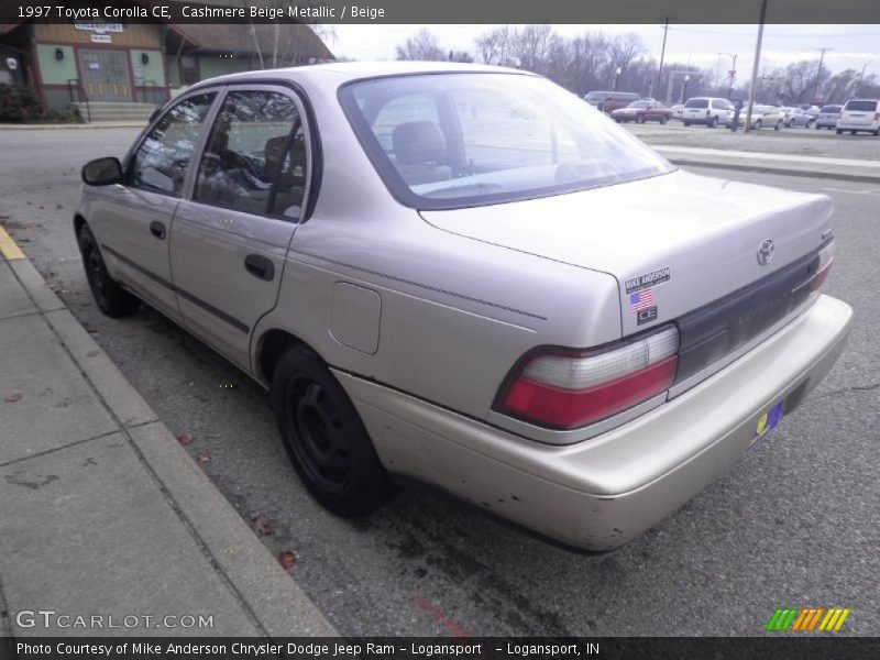 Cashmere Beige Metallic / Beige 1997 Toyota Corolla CE