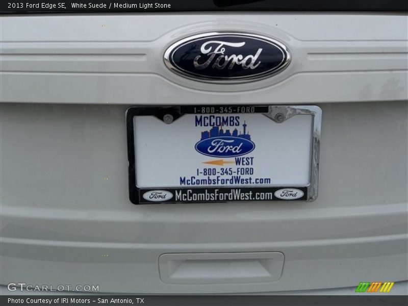 White Suede / Medium Light Stone 2013 Ford Edge SE