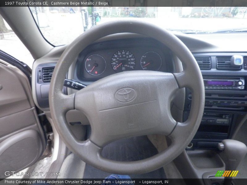 Cashmere Beige Metallic / Beige 1997 Toyota Corolla CE